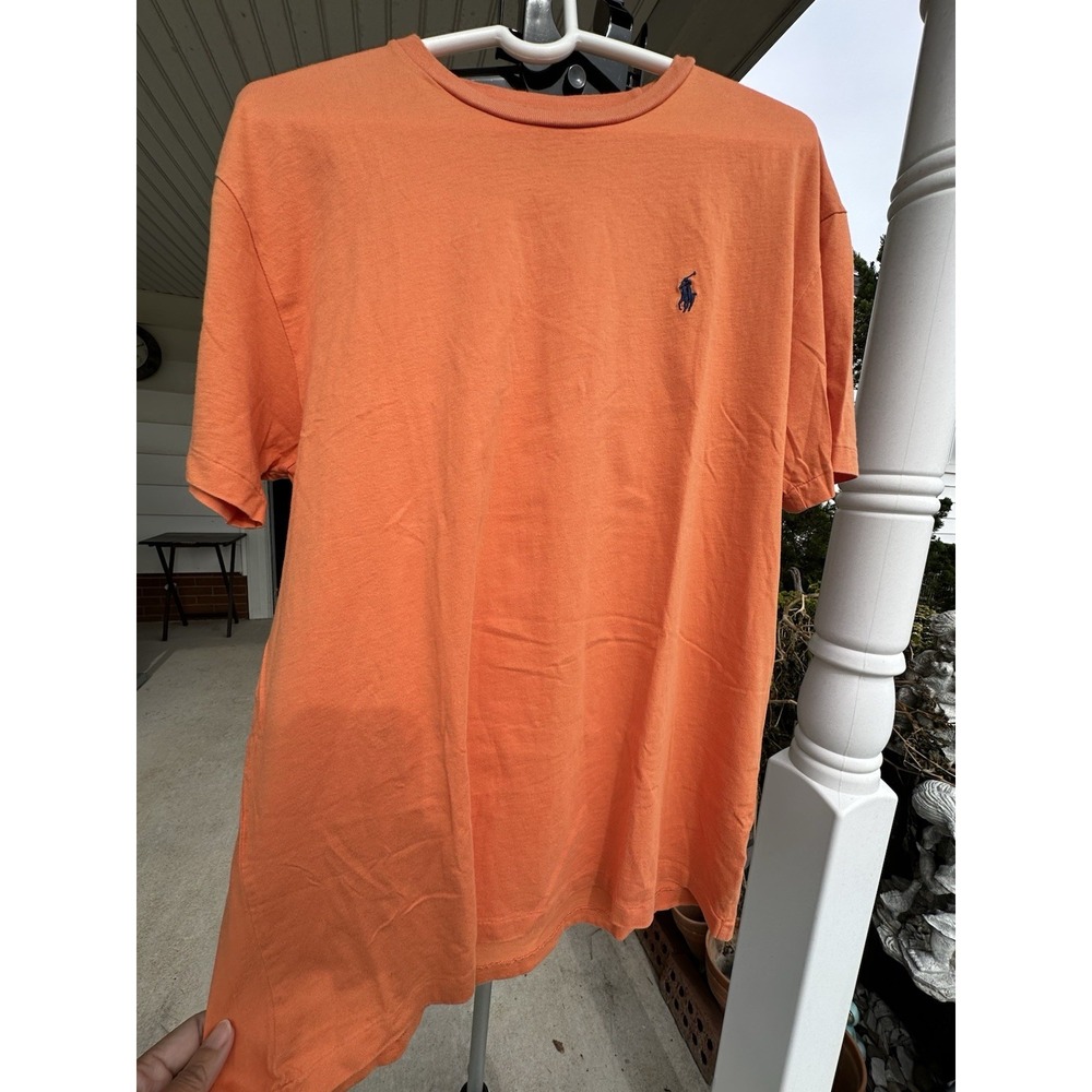 Polo by Ralph Lauren Men's Classic-Fit crew Neck T-Shirt M Medium color orange